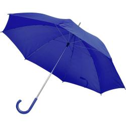 Зонт-трость с пластиковой ручкой, механический; синий; D=103 см; 100% полиэстер 190 T