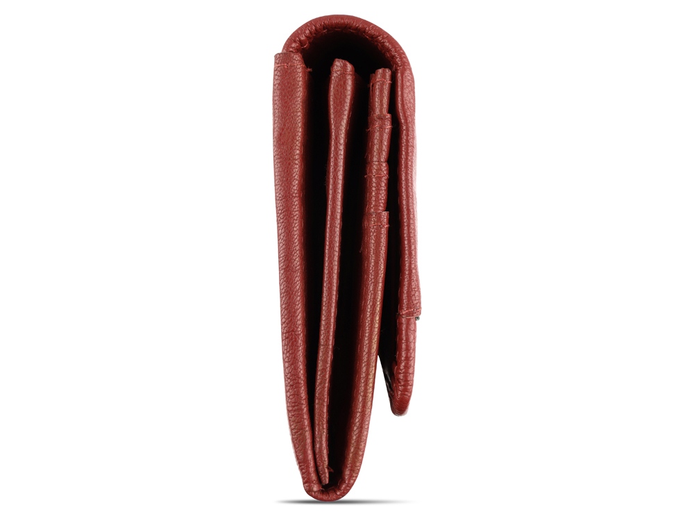 Кошелёк женский BUGATTI Banda, с защитой данных RFID, красный, кожа/полиэстер, 18,5х2,5х9,5 см