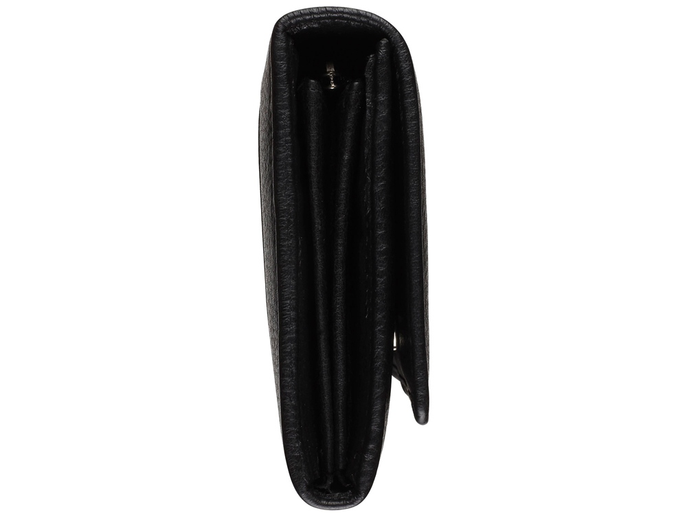Кошелёк женский BUGATTI Lady Top, чёрный, натуральная воловья кожа, 20х2,5х10,5 см