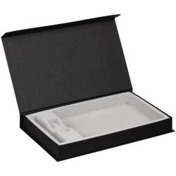 Коробка Horizon Magnet с ложементом под ежедневник, флешку и ручку, черная